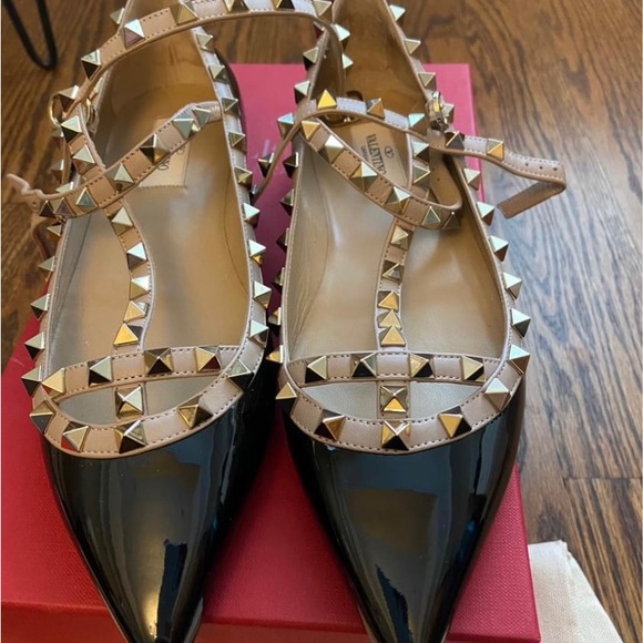 Brand new Authentic Valentino Rockstud Caged Flats - Picture 9 of 11